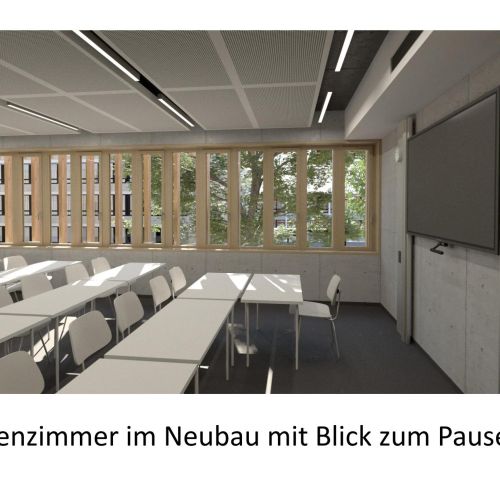 Klassenzimmer im Neubau AFG